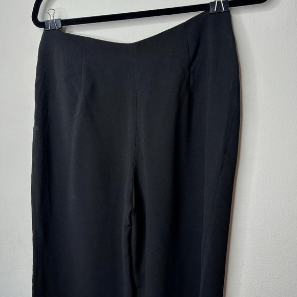 Aritzia Babaton Black Wide Leg FLowy Pants Palazzo Trouser Side Zip Wide Leg 4 - Picture 11 of 16